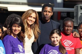 jennifer Lopez cream dress, denzel Washington, Jeans, jacket