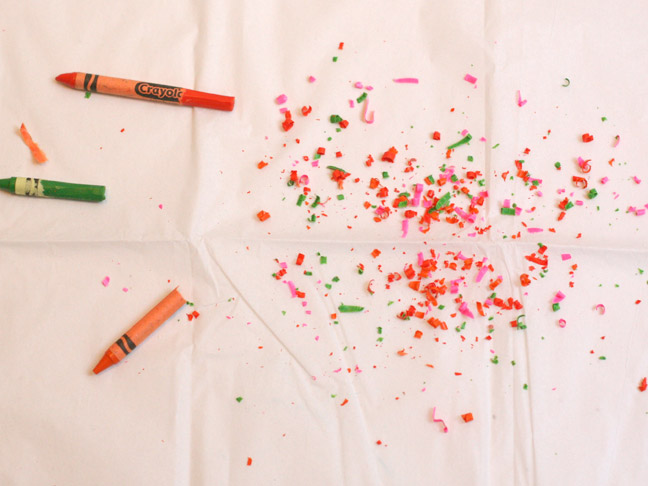 DIY Holiday: Crayon Chip Wrapping Paper