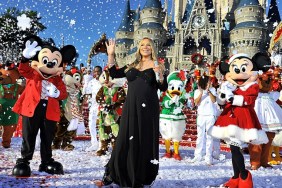 Mariah Carey, black maternity dress