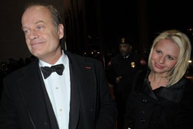 Kelsey Grammer, black tuxedo, Kayte Walsh, black dress