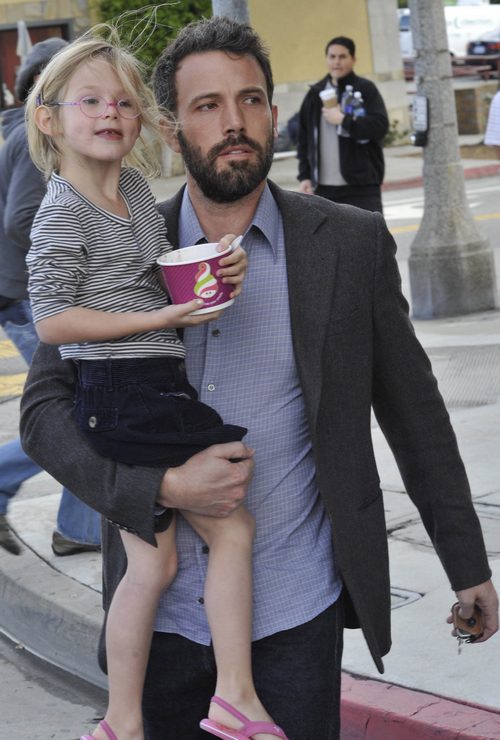 Ben Affleck, gray shirt, gray suit jacket