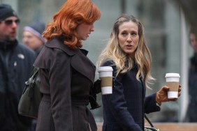 Sarah Jessica Parker, wool coat, coffee