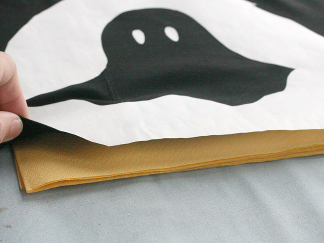 Stenciled Ghost T-Shirt DIY - Step 7