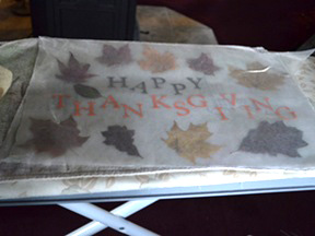 Pressed Fall Leaf Placemat - Step 5