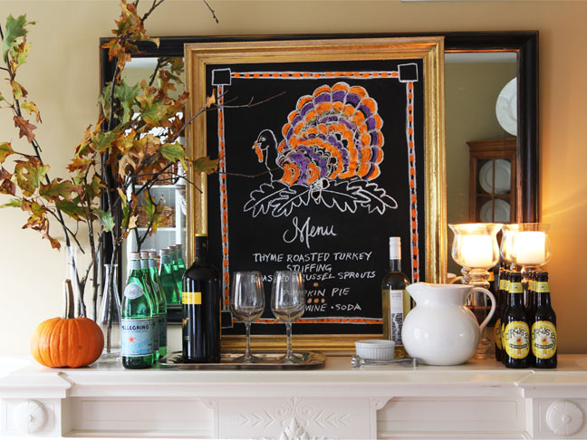 Thanksgiving Menu Chalkboard DIY