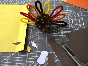 Pinecone Turkey DIY Craft - Step 6