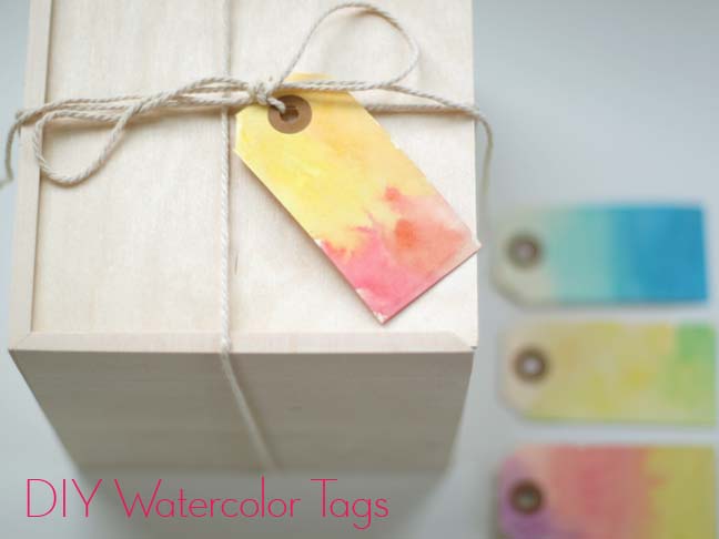 Watercolor Gift Tag DIY