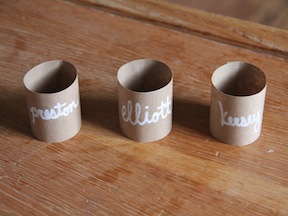 Napkin Rings Placecards DIY - Step 4