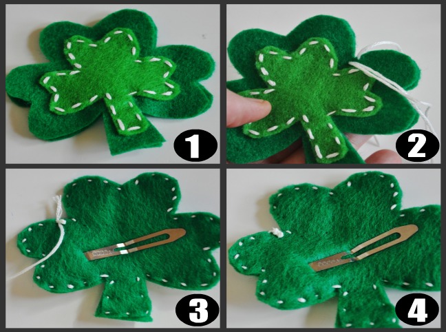 DIY ST PATTYS BARRETTE