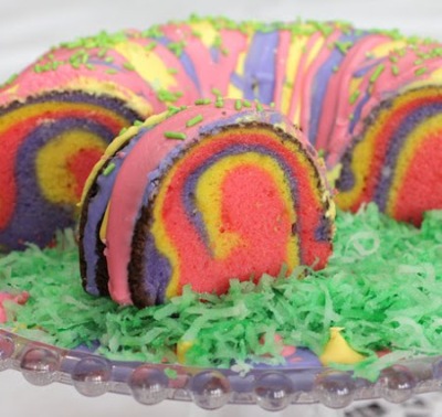 Tie Dye Easter Cake