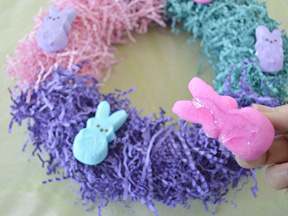 Easter Peeps Wreath DIY - Step 6