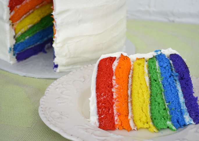 Rainbow Layer Cake Recipe