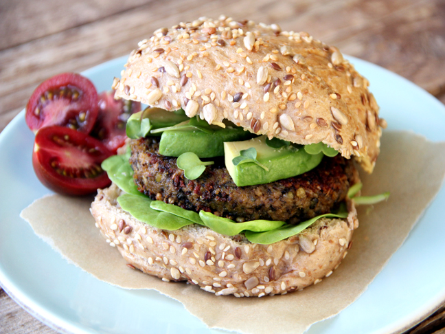 Black Lentil Pumpkin Veggie Burgers