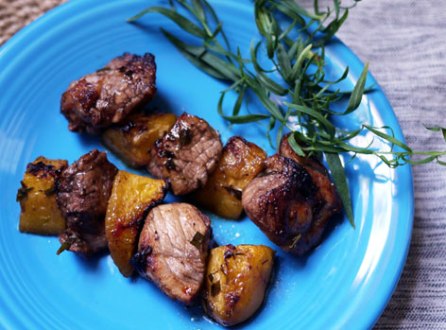 Peach Pork Kabobs Recipe