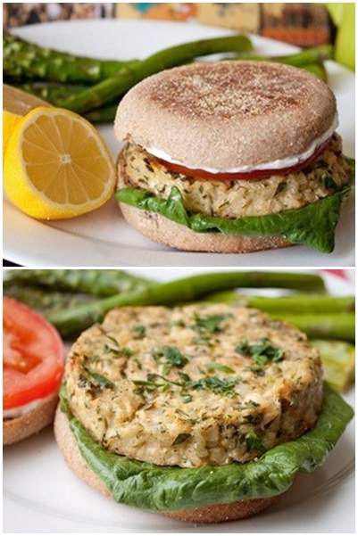 Lemon Garlic Tuna Burger