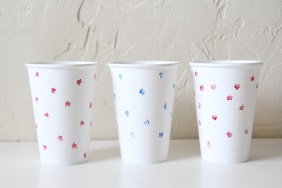 Star Stamped Cups Craft