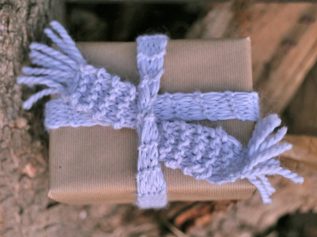 DIY Knit Scarf Ribbon