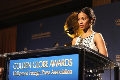 zoe saldana golden globes