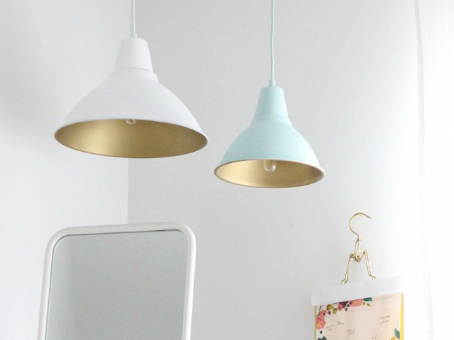 DIY Gold Pendant Lights