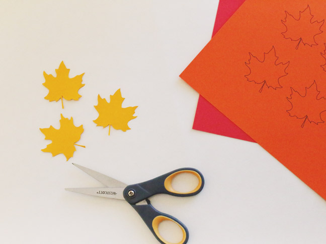 DIY Falling Leaves Cake Topper