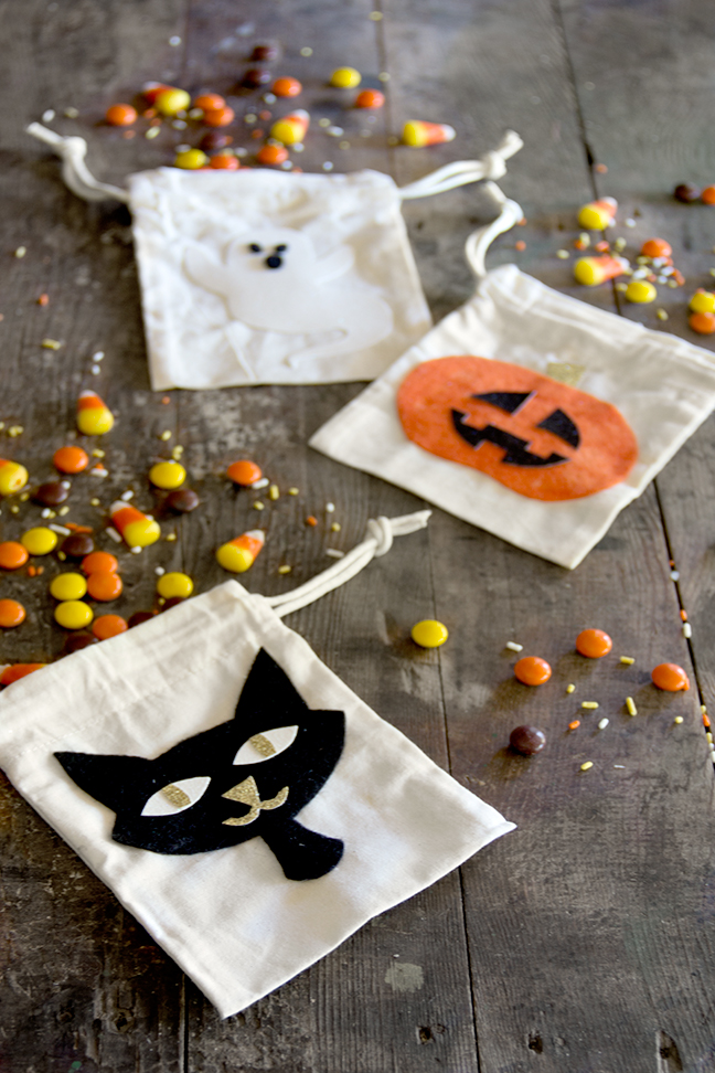 DIY Felt Character Halloween Bags