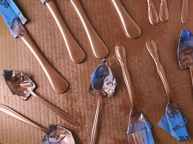 DIY Copper Gilded Flatware