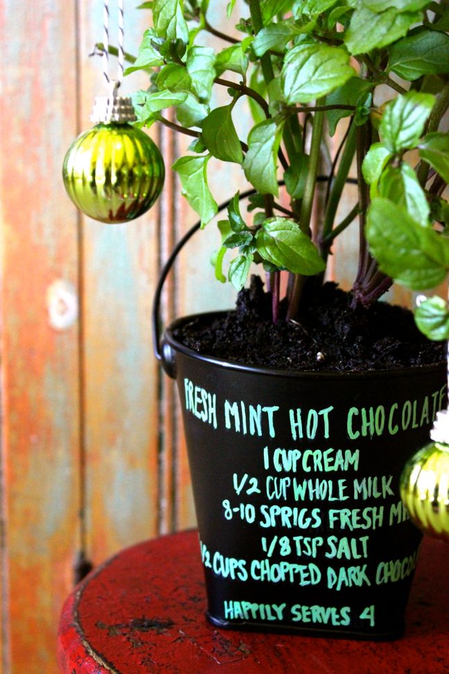 mint hot chocolate hostess gift