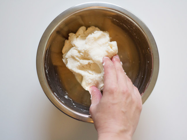 mixing the salt dough