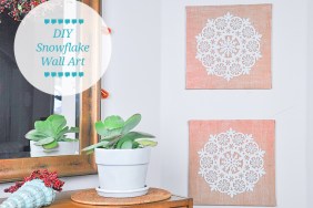 burlap snowflake wall art diy tutorial