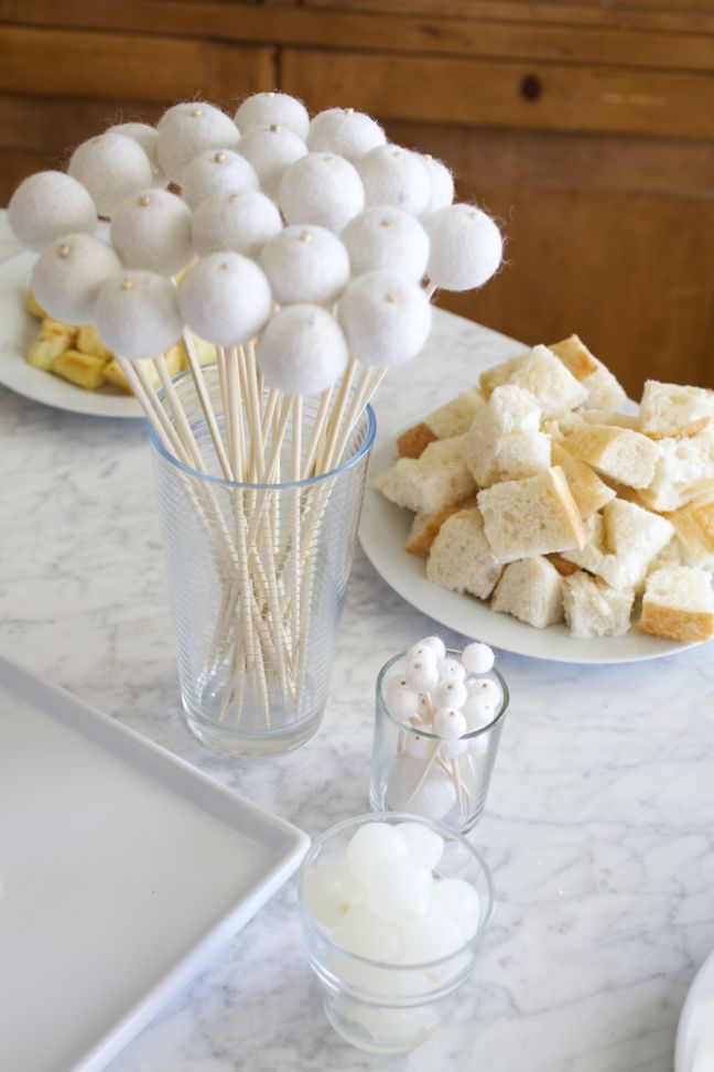 white gingerbread house party