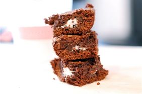 Peppermint Stuffed Brownies