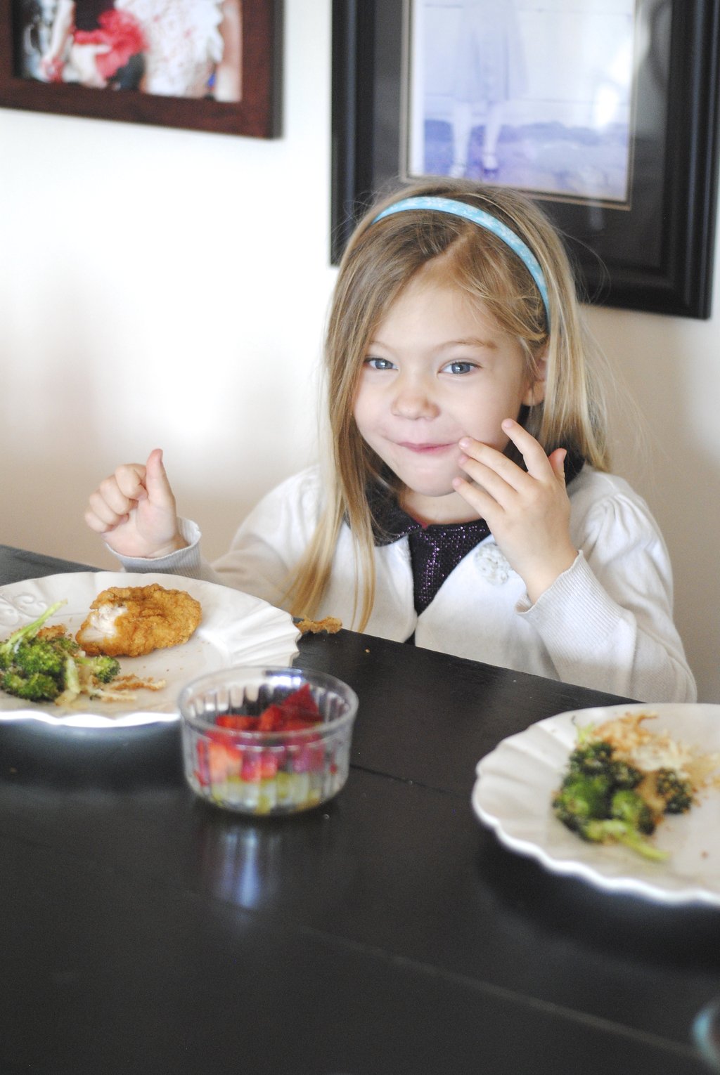 family dinner time with healthy options