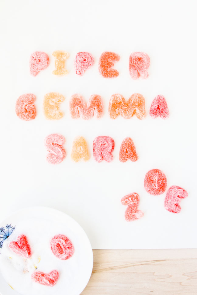 DIY Alphabet Gummy Letter Candies