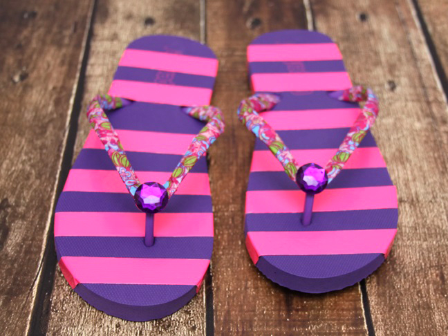 duct tape flip flop decorating idea final