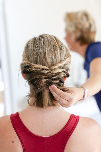 Messy updo for short hair