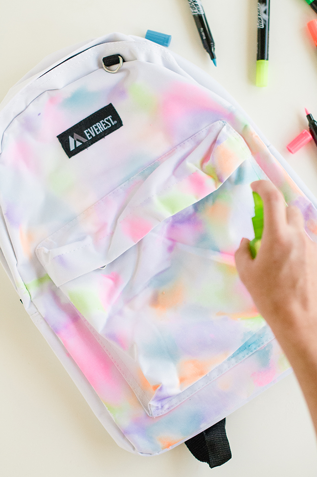 DIY Watercolor Backpack