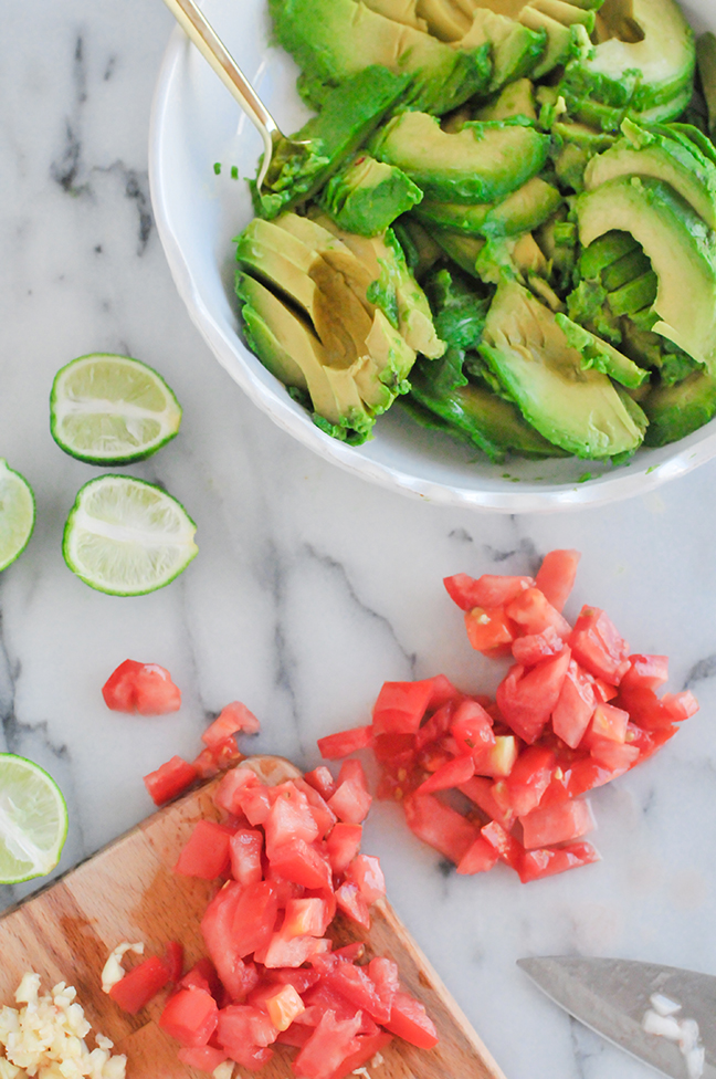 Ingredients for guacamole