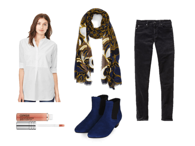 Mom Style Indigo and Gold Fall Color Trend