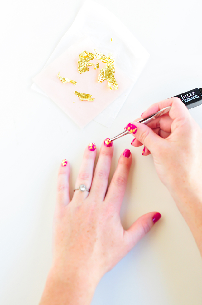 DIY Gold Leaf Manicure