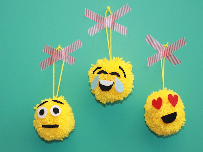 DIY Emoji Christmas Ornaments