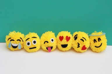 DIY Emoji Christmas Ornaments