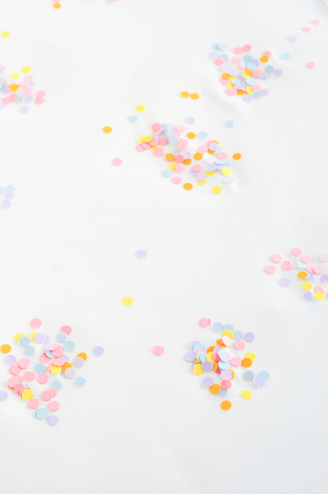 DIY Polka Dot Confetti Gift Wrap