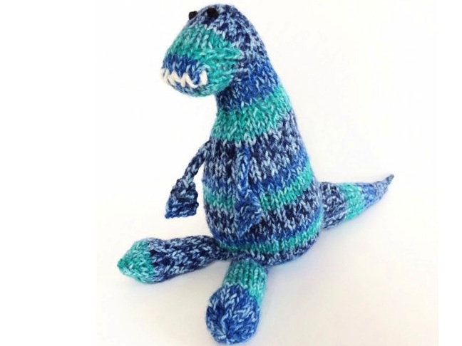 Hand Knit Dinosaur