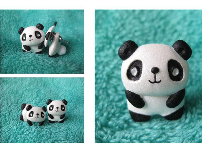 13 Panda Earrings
