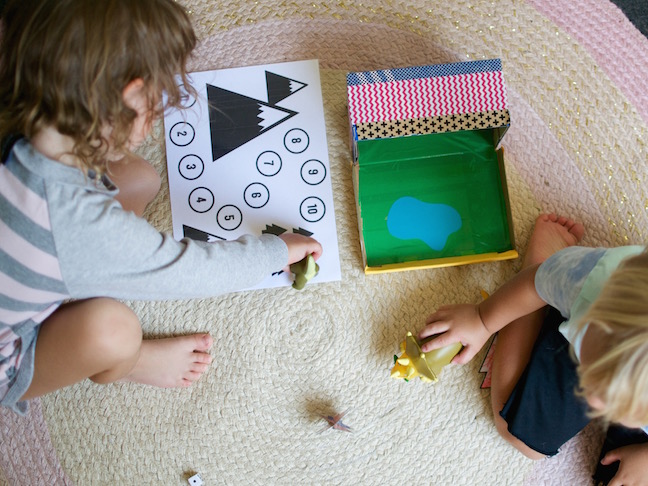 Step four - Dinosaur portable play box