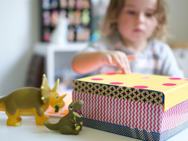 Step one - Dinosaur portable play box