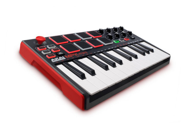 02-15 25-Key Ultra-Portable USB MIDI Drum Pad and Keyboard Controller with Joystick