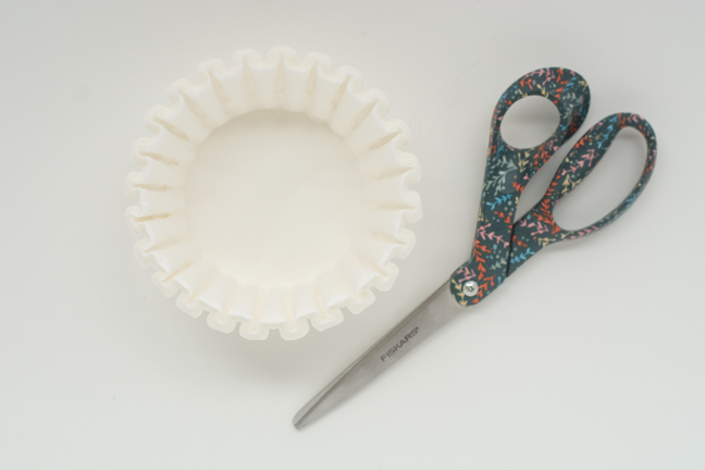 coffee filters scissors