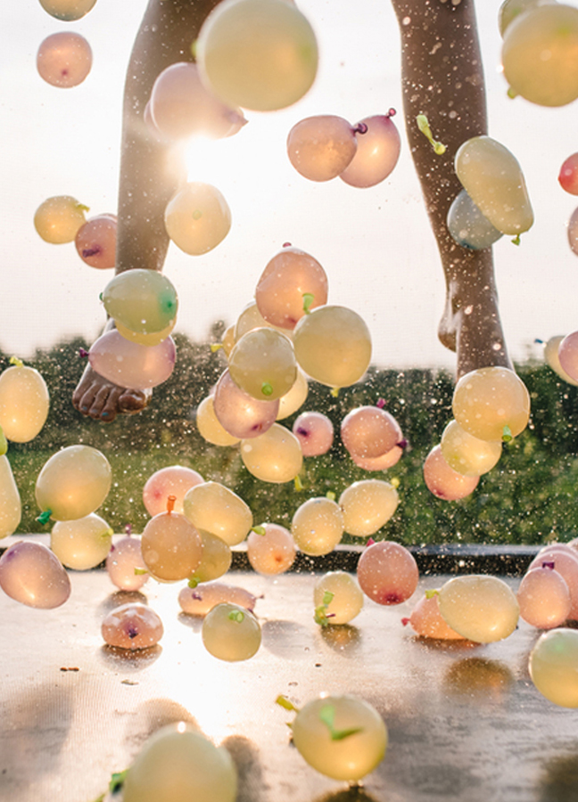 water balloon trampoline