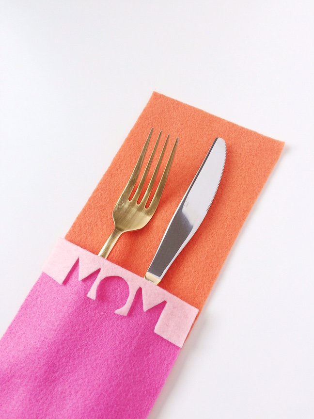 DIY Modern Mother's Day Flatware Mat | Shauna Younge